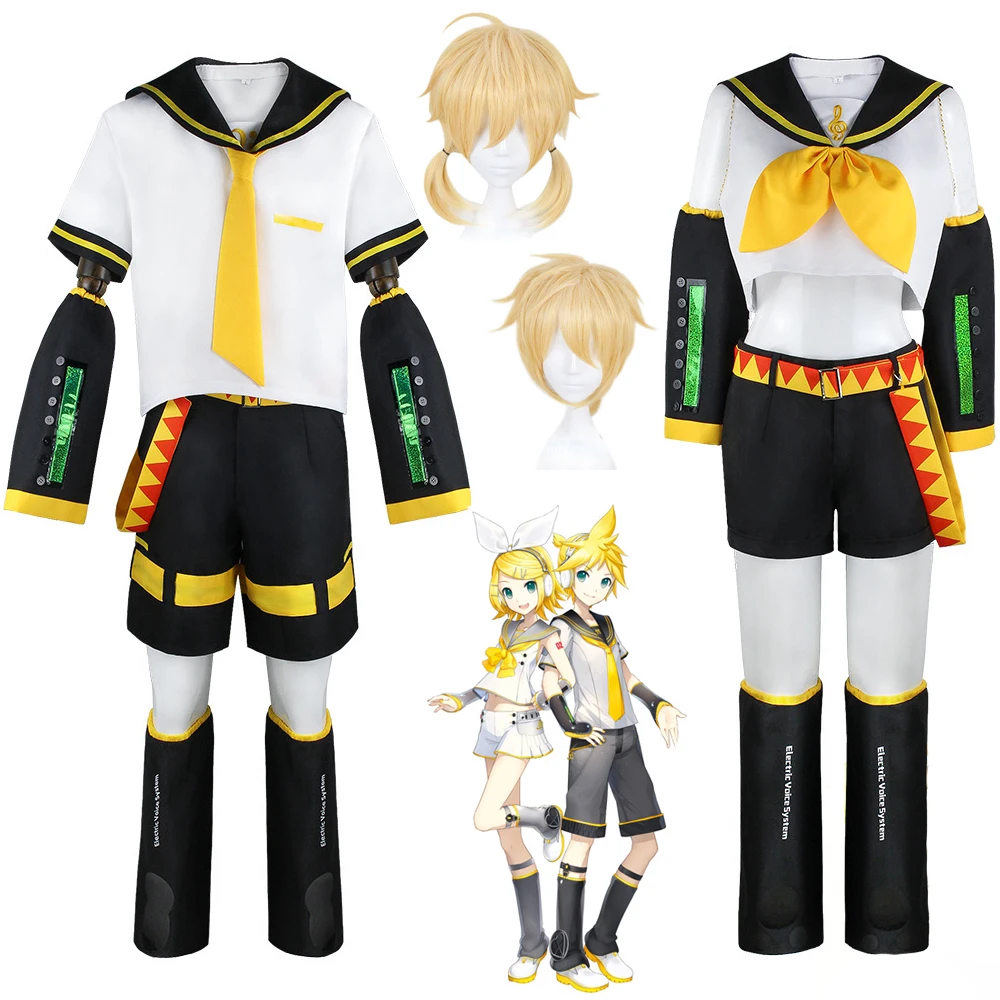 

Anime Rin Len Cosplay Costumes Halloween Costumes for Women Kcagamine Brother Sister JK Uniform Role Play Clothing Party Uniform