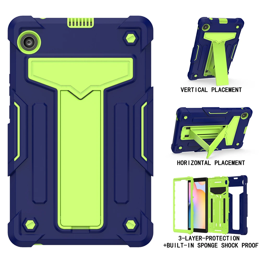 

Shockproof Tablet Cover Fundas For Huawei Mate Pad MatePad T8 8.0 KOBE2 W09 L09 L03 Case Coque Hard PC TPU Silicone Stand Shell