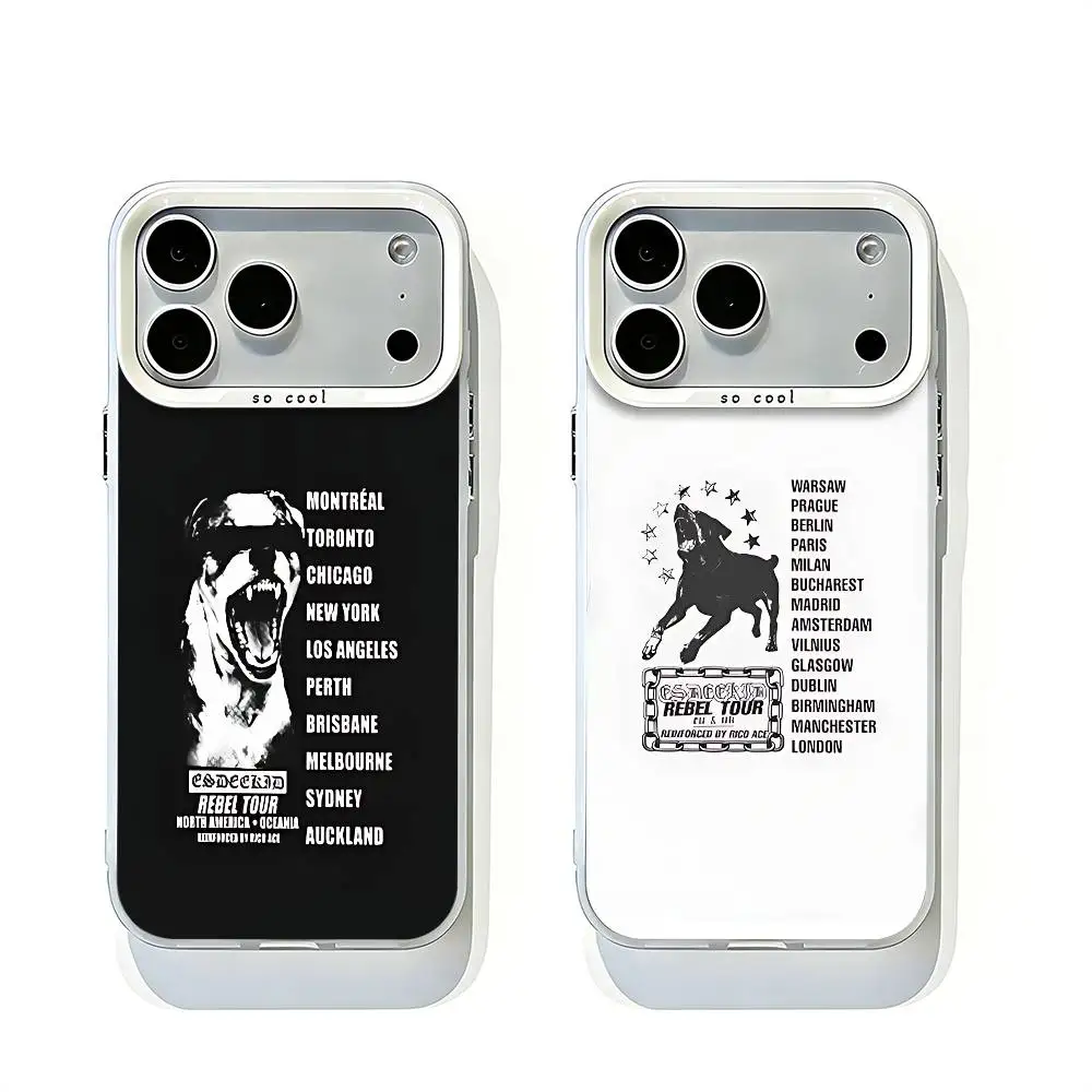Фото E-EsDeeKids Rebel Tour White Matte Large Lens Frame Cover для iPhone 12 11 14 13 17 16 15 Pro Max Mini Plus E №1
