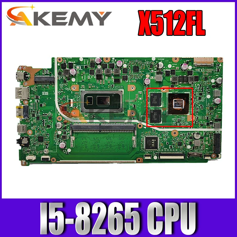 

for ASUS VivoBook X512FF X512FJ X512FL X512FLC V5000F laptop motherboard Original mainboard 100% test OK I5-8265 CPU