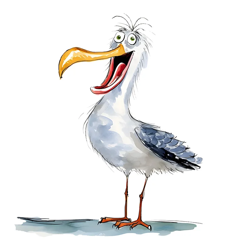 

Водонепроницаемая наклейка «Чайки» QT14