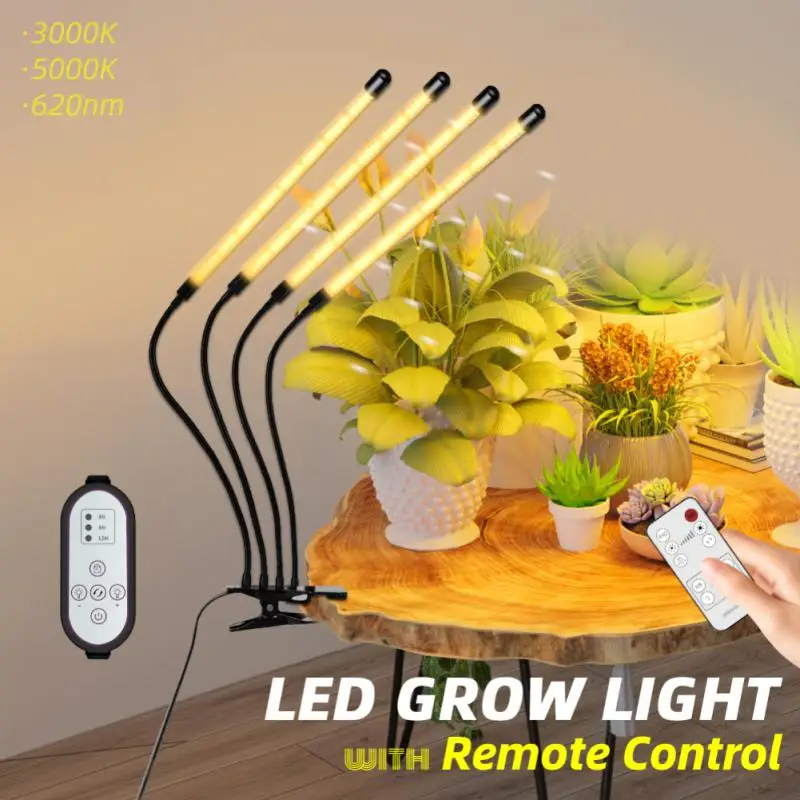 

Светодиодная фитолампа полного спектра для растений, лампа USB светильник дистанционным управлением для саженцев, гидропоники, цветов, палатки для помещений
