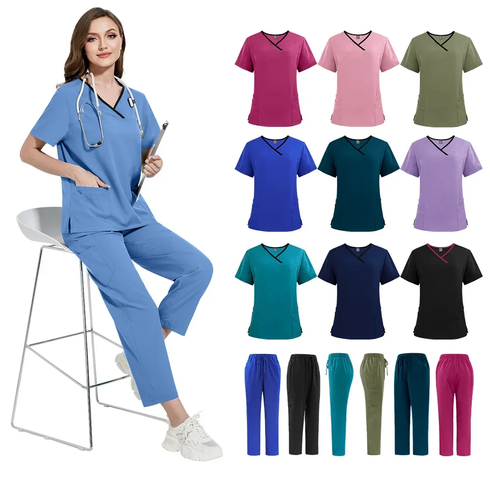 Новейшая униформа для врачей и медсестер женщин мужчин медицинская одежда