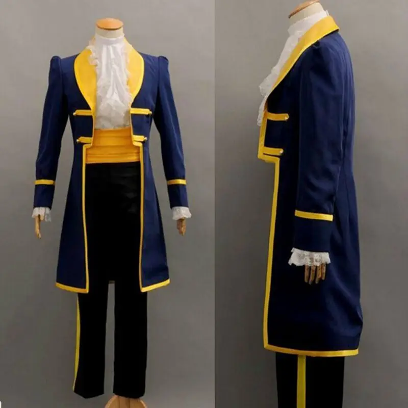 

Adult Kids Beauty And The Beast Cosplay Costume Adult Halloween party Men Boys Fancy Dress Movie Prince beast costume For Mask