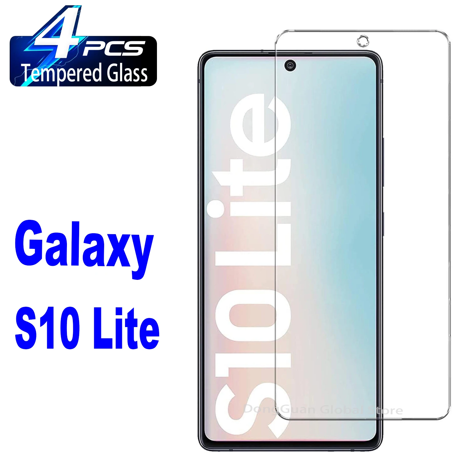 2/4Pcs High Auminum Tempered Glass For Samsung Galaxy S10 Lite Screen Protector Glass