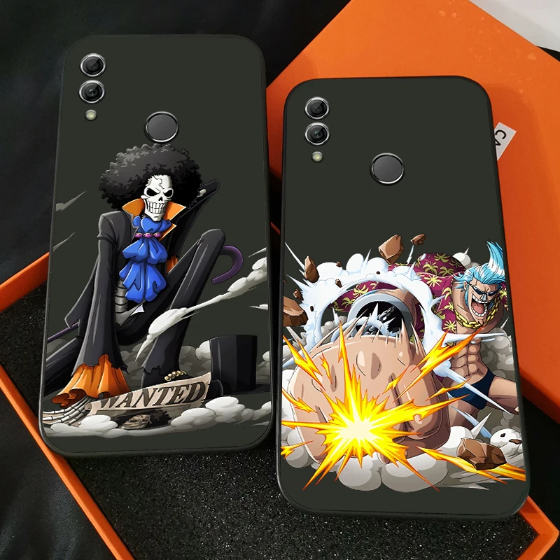 

ONE PIECE Phone Case For Huawei Honor 7A 7X 8 8X 8C 9 V9 9A 9X 9 Lite 9X Lite Funda Liquid Silicon Coque Soft Carcasa Black