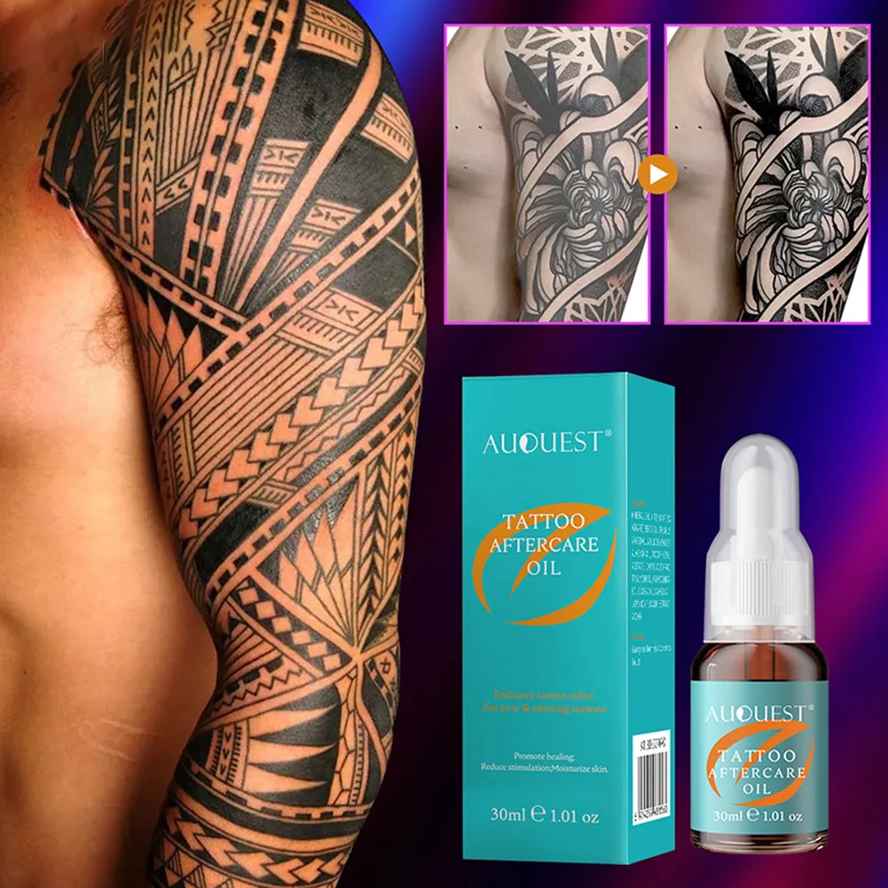 

30ml Men Women Tattoo Aftercare Oil Natural Restores Shine and Moisturizes Tattoo Healing Repair Essential Oils Skin Care
