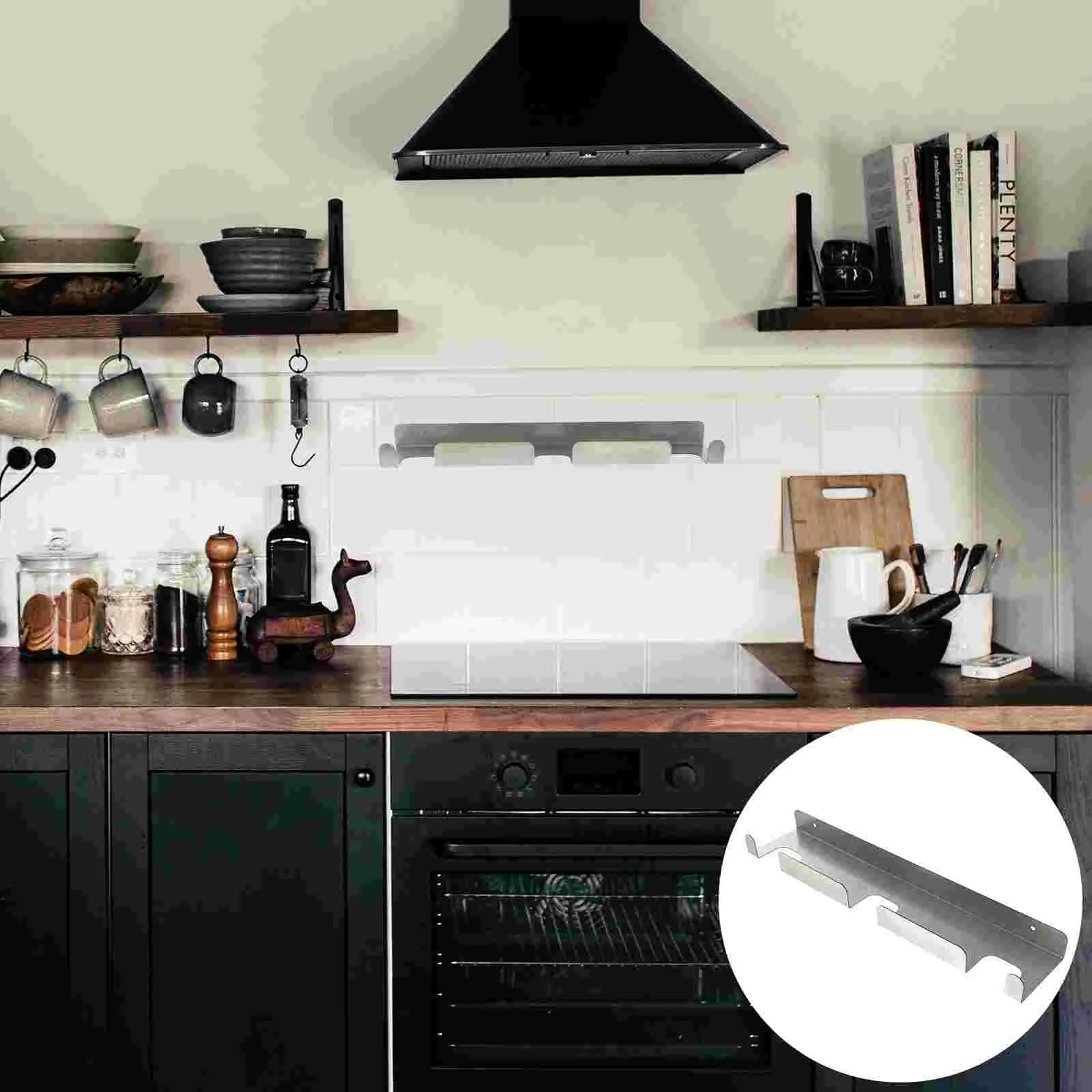 

Rack Kitchen Utensil Storage Pot Wall Organizer Holder Hanger Shelf Hanging Drying Bakers Tool Rail Bracket Cover Pizza S