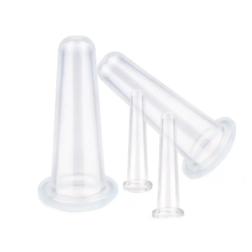 

4pcs Body Silicone Vacuum Cans Cupping Jar Cups Back Facial Lifting Massage Anti-cellulite Suction Massager