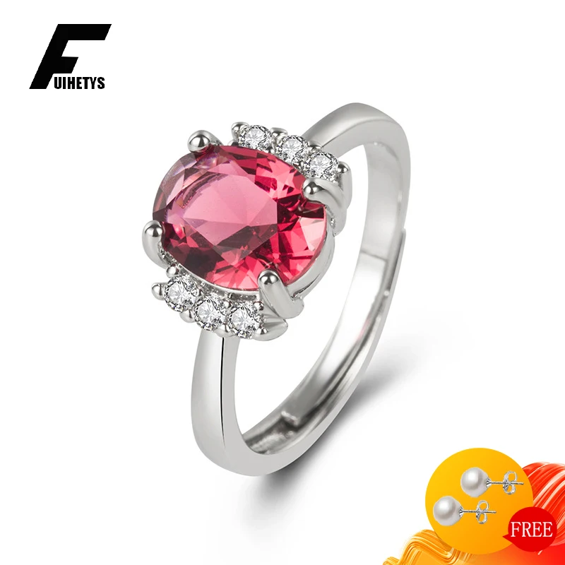 

Fashion Ring 925 Silver Jewelry Oval Emerald Gemstone Open Finger Rings for Women Wedding Engagement Gift Accessories Wholesale
