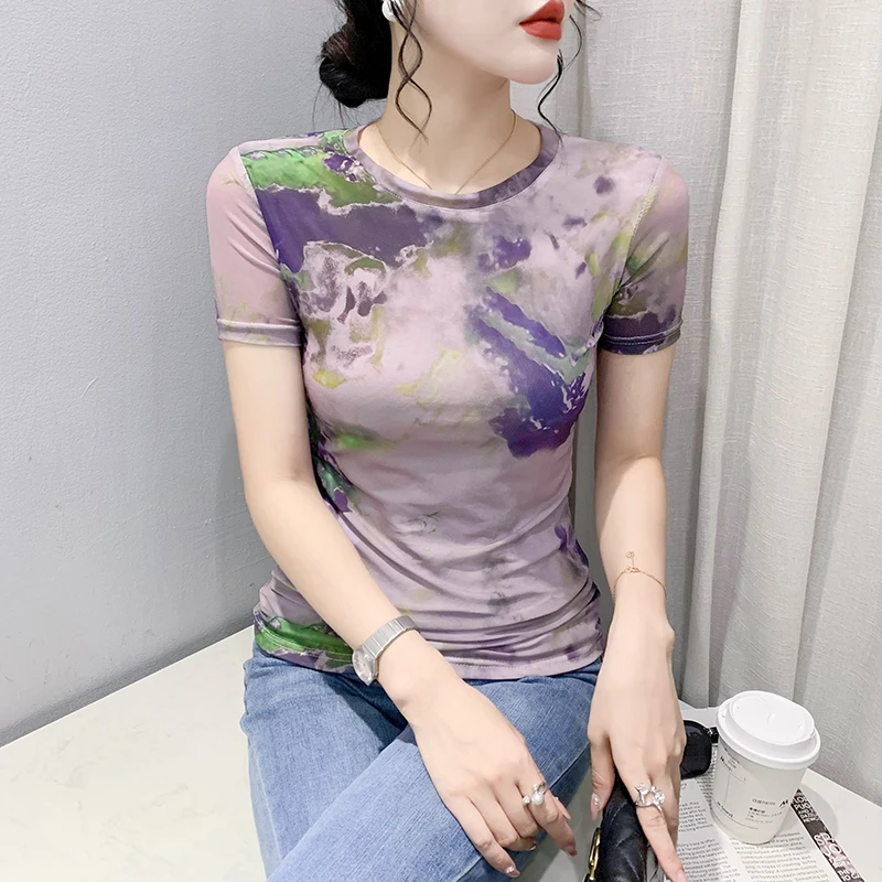 

2023 spring summer new fashion casual woman t-shirt lady beautiful nice women Tops female Cheap wholesale dropshipping Py9329