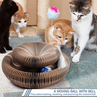 interactive tower cat toy turntable roller balls toys for cats kitten teaser puzzle track toy pets training supplies accessories