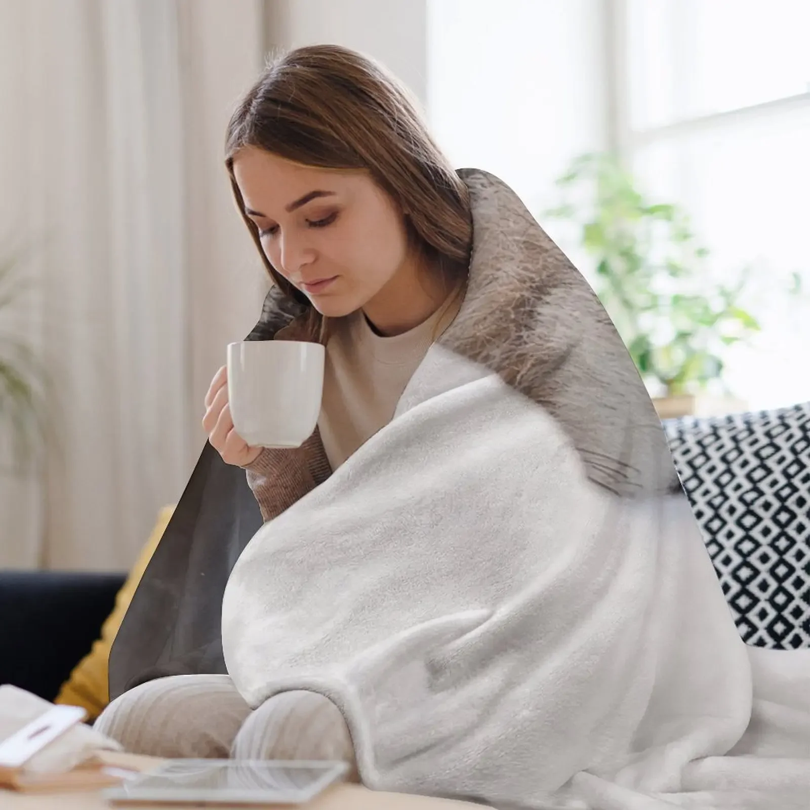 Plush одеяло Арктический волк