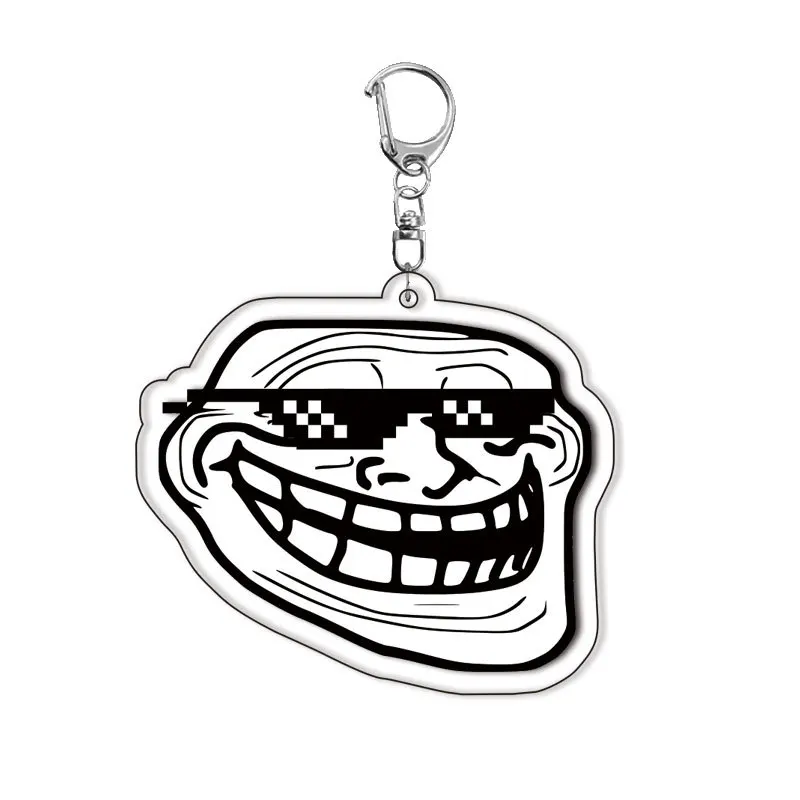 Фото Забавный брелок TrollFace NoMeGusta Rage Face ForeverAlone, кулон, брелок для аксессуаров, сумка, кольцо, брелок, ювелирные изделия, подарки для фанатов №5