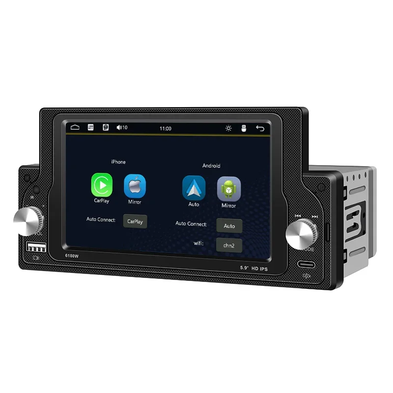 Автомагнитола 1DIN CarPlay 5 9 дюйма Android автомобильный мультимедийный плеер Bluetooth