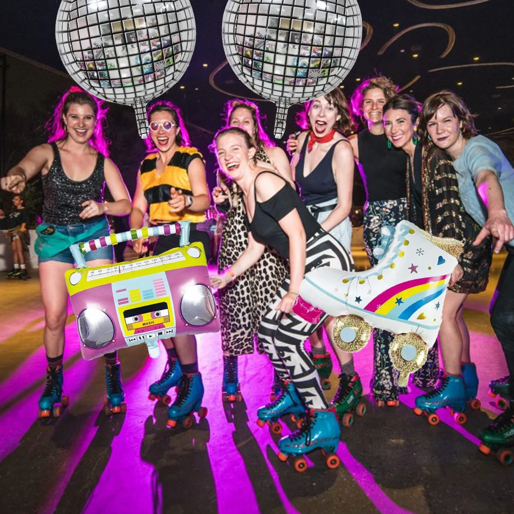 6 шт. фольгированные воздушные шары в стиле ретро