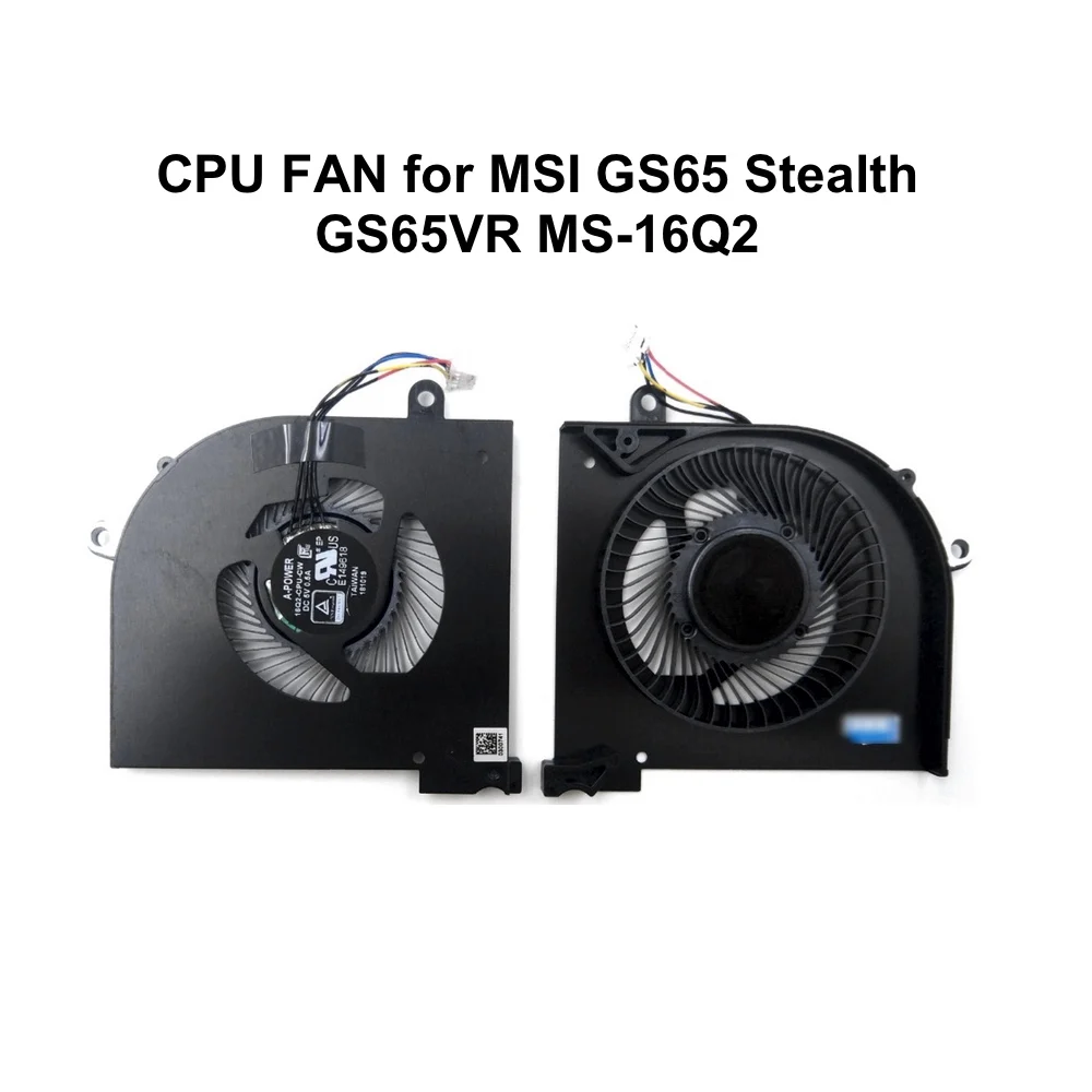 

New PC Fan Cooling Cpu Cooler for MSI GS65 Stealth GS65VR MS-16Q2 8SE 8SF 8SG Thin 8RF 8RE Series Laptop CPU Cool Fan 16Q2-CPU