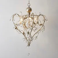 American Retro Accented Light Candle Drum Chandelier Bedroom Living Room Home Decor Lamp