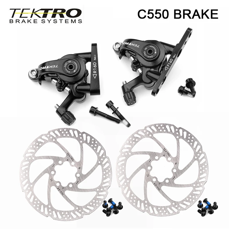 

Tektro MD-C550 Road Bike Brakes Flat Mount Disc Brake Cliper Double Piston Bicycle Dual Piston Brakes