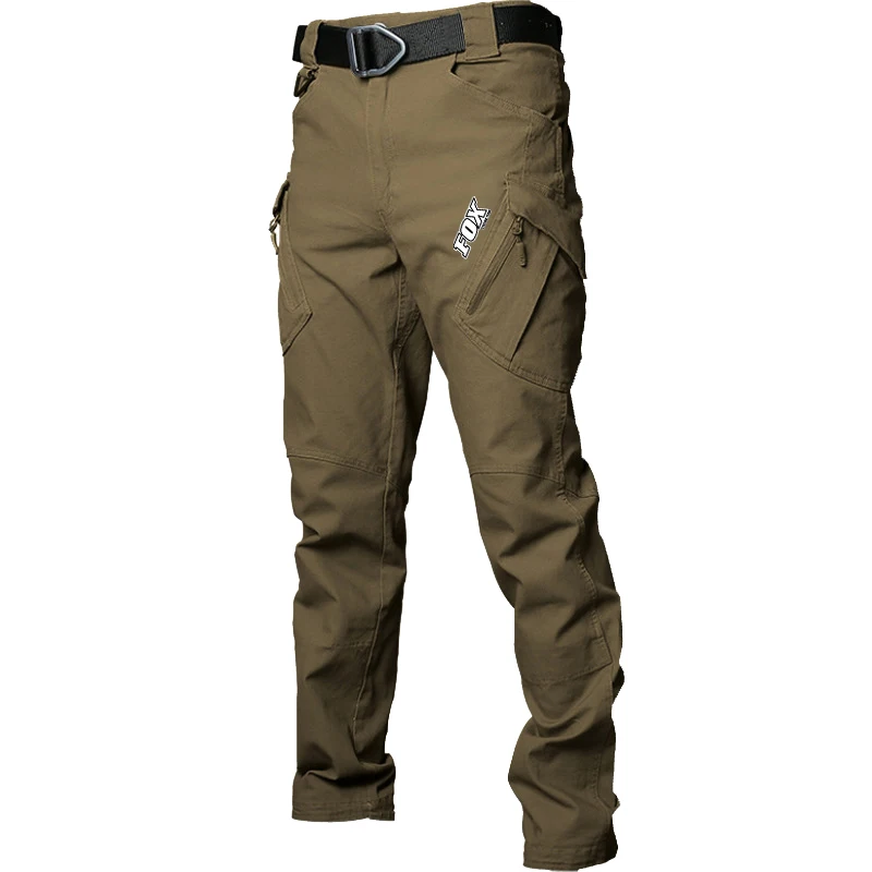 Новинка 2024 мужские облегающие брюки-карго Fox для езды на велосипеде тактические