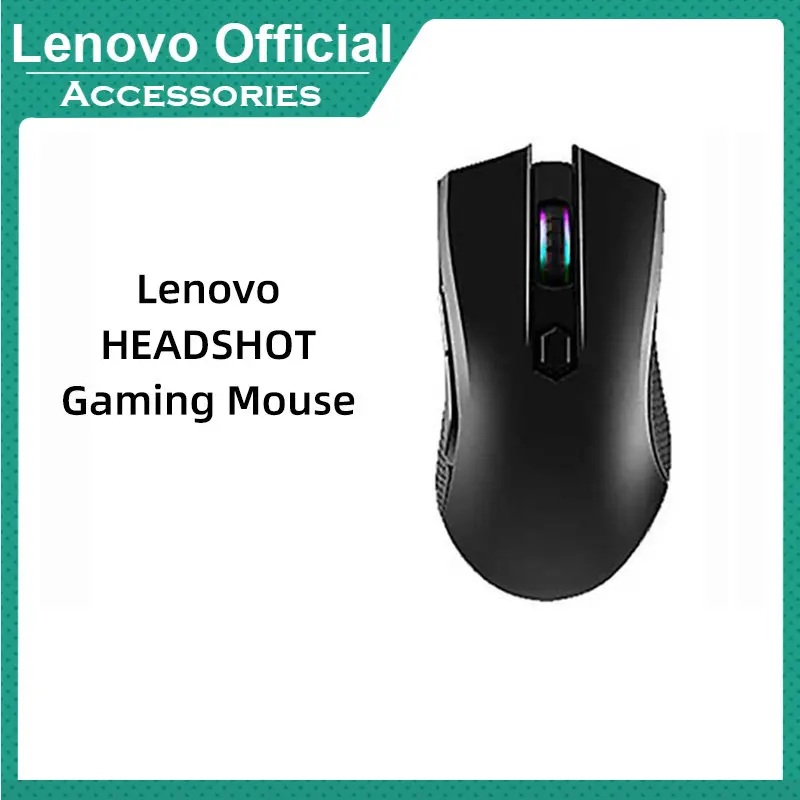 

Lenovo Headshot Gaming Mouse RGB 400/800/1600 3200 Adjustable DPI Ergonomics For Laptop PC Mouse Gamer