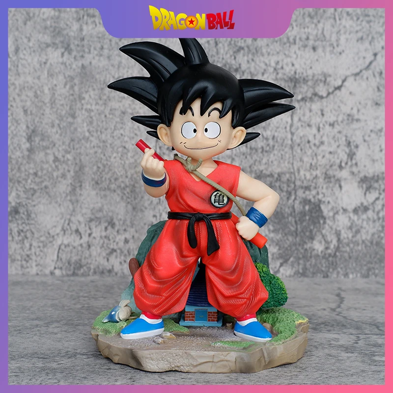 

19cm Anime Dragon Ball Childhood Goku Hand Heart Action Figure Pvc Model Statue Toy Desk Room Decor Collection Kid Birthday Gift