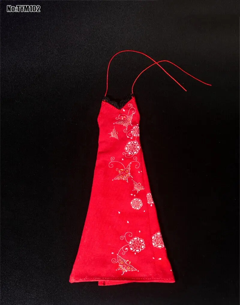 

TYM102 1/6 Scale Female Red Printed Cheongsam Dress Model for 12" Ada Wong Doll