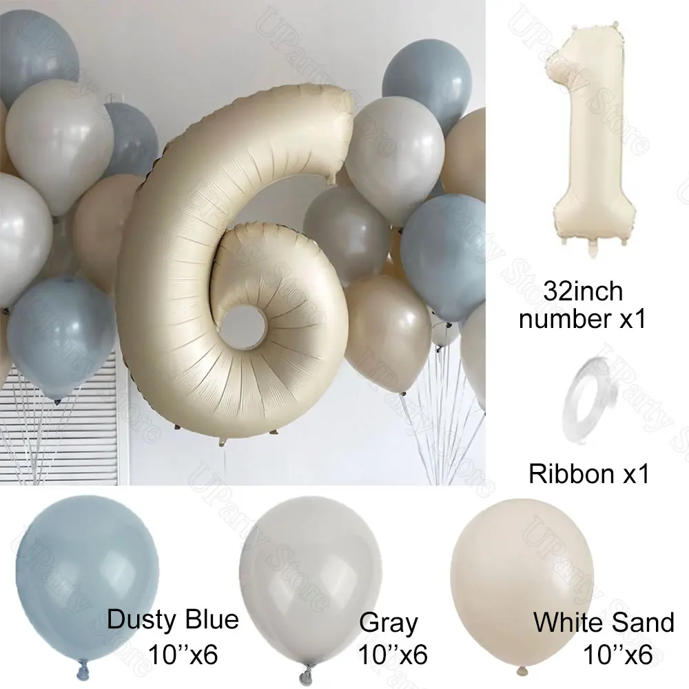 

Фольгированные шары MicroPlush 20 шт. бежевые с цифрами 1-9