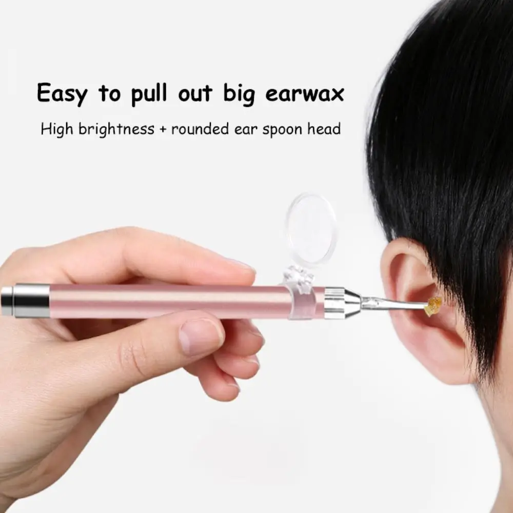 

Adults Earwax Digging Cleaning Tool Home Use Ear Cleaner Led Flashlight Earpick Ear Wax Removal Ear Pick With Light