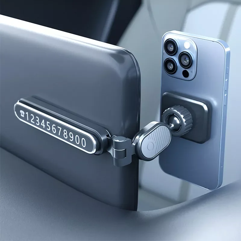 

Magnetic Car Phone Holder Adjustable Cellphone Support Fold Screen Mobile Stand Number Plate Smartphone Bracket For Tesla 3 Y S