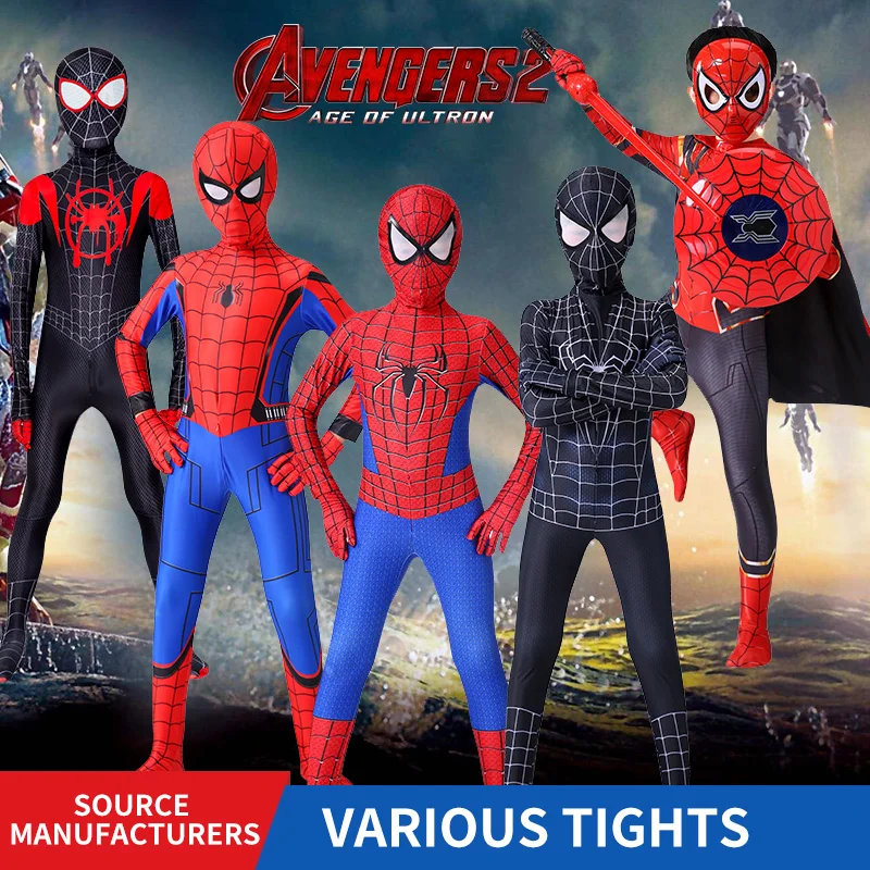 Eisen Spinne Cosplay Amazing Spider-junge Mann Halloween Kostüm Peter Parker Zentai Anzug Superhero Body für Kinder Erwachsene Bodysuit