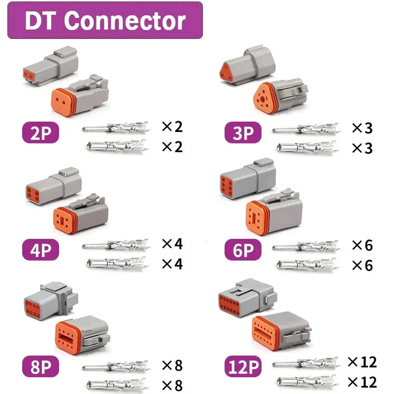 5/10/20 компл. Deutsch Тип серии DTP Водонепроницаемый разъем Автомобильный разъем Разъем Мужской Женский DTP04-2p DTP06-2S DTP04-4P