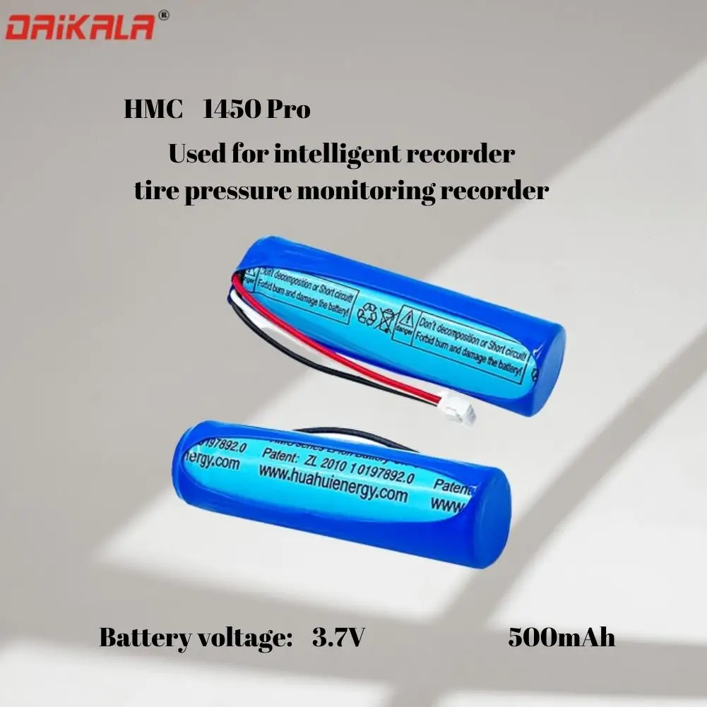 

HMC1450 Pro 3.7v500mah Rechargeable Battery for Intelligent Recorder Tire Pressure Monitoring Recorder New Quality Zero Cycle