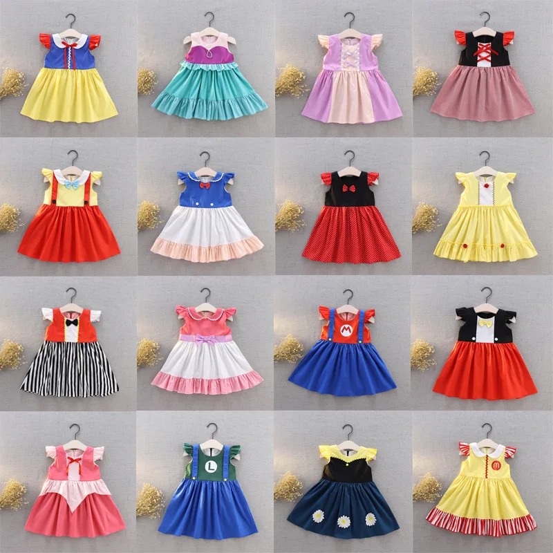 

2022 Summer New Girls' Baby Dress Anime Cosplay Clothing Children's Gift Cartoon Princess Skirt