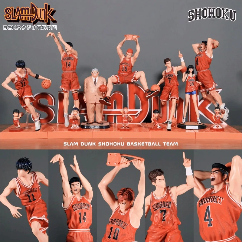 

5pcs Slam Dunk Hanamichi Sakuragi Rukawa Kaede Mitsui Hisashi Miyagi Ryota Akagi Takenori Anime Figure Doll Toy Collection Gift