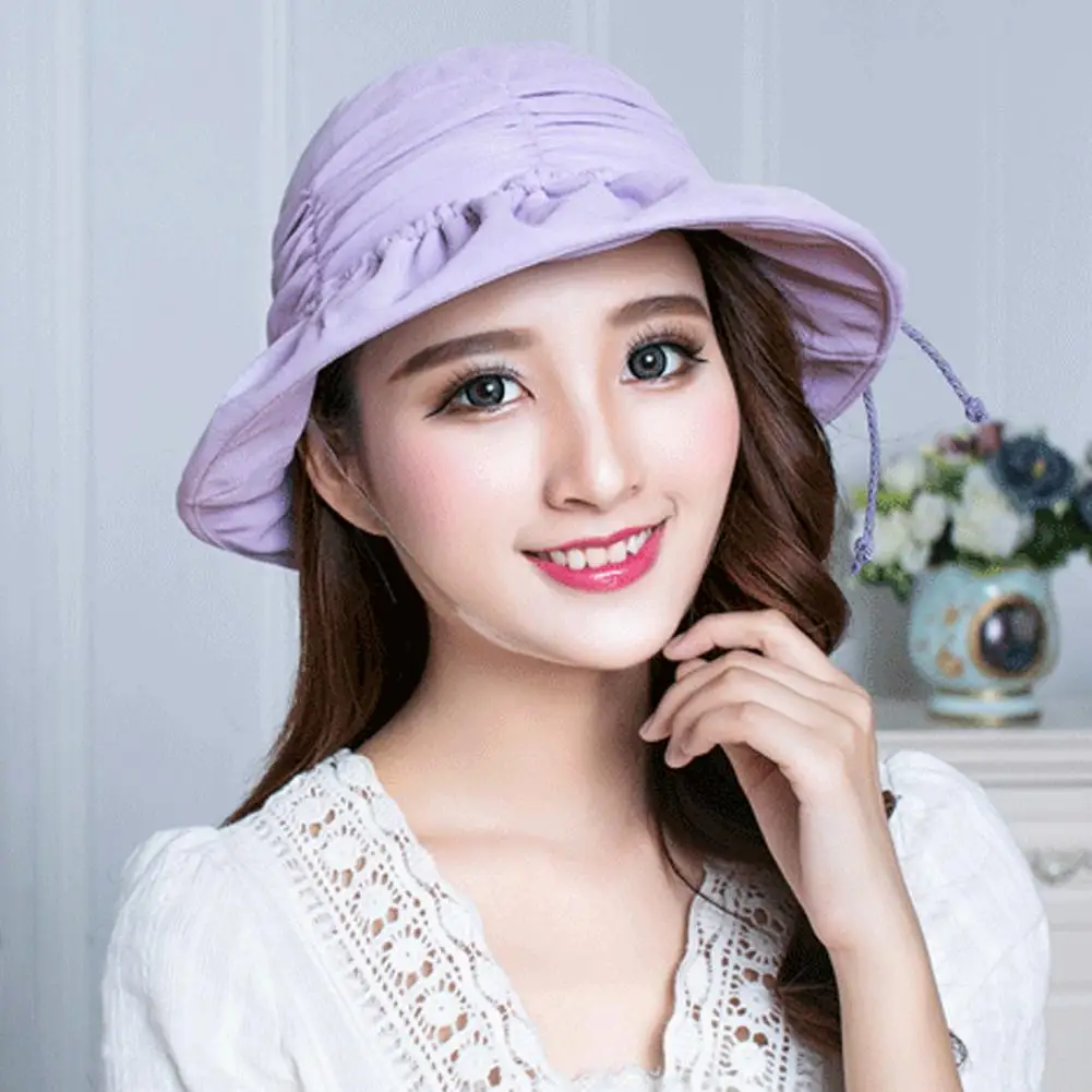 

Sweet Drawstring Large Brim Extended Brim Summer Fisherman Hat Headwear Summer Fisherman Hat Summer Fisherman Hat