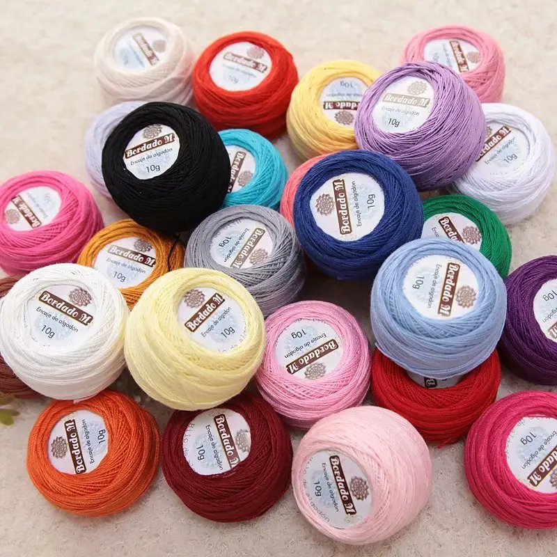 

Super Mini Yarn 10g / Ball 100% Cotton Yarn Lace Yarn Knitted Tulle Anti Pilling Hand Knitted Yarn 0.8mm DIY Material Bag