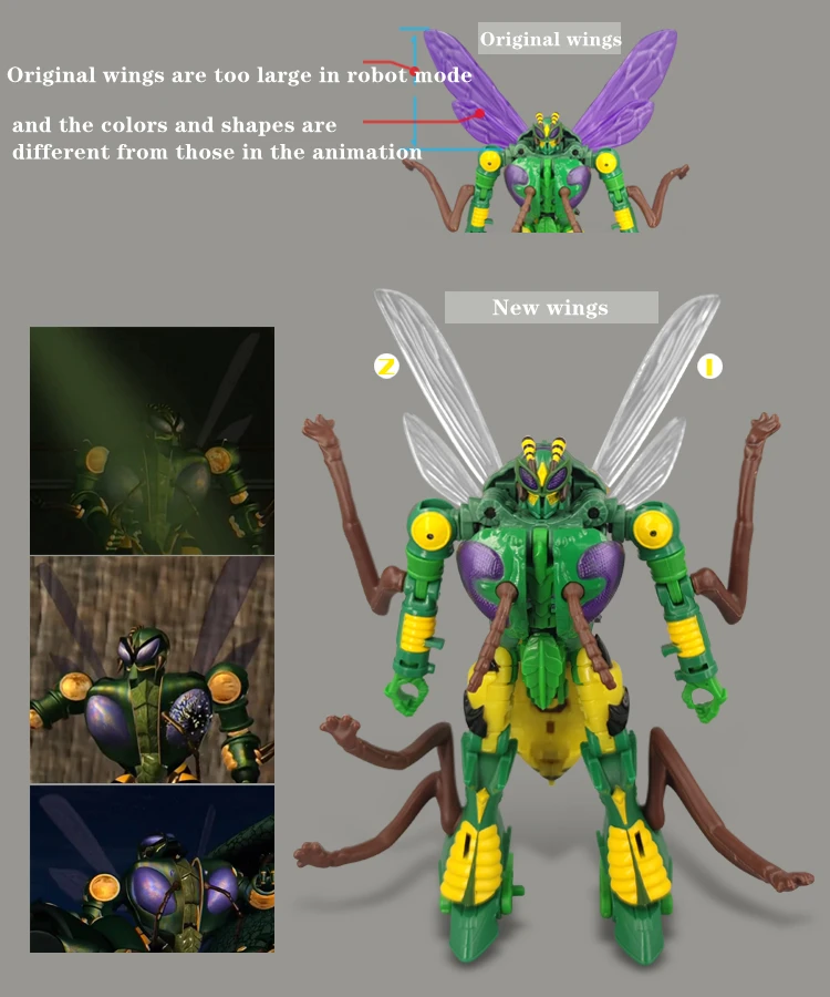 Новые сменные прозрачные крылья для Kingdom Waspinator -GO Better Studio |