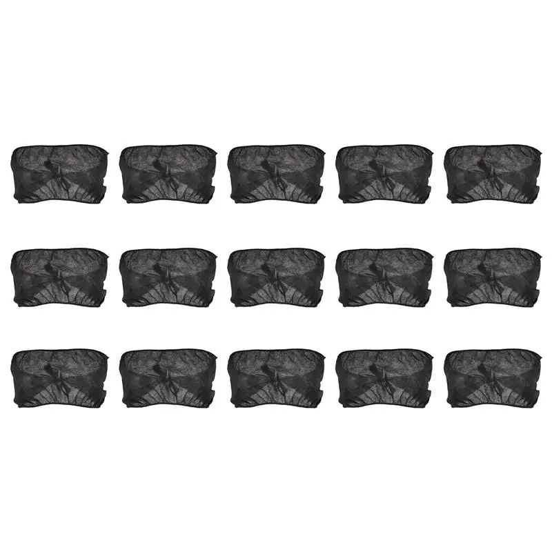 

15Pcs Woden Disposable Bras Spa Women's Underwear Black Non-Woven Bra for Beauty Salon