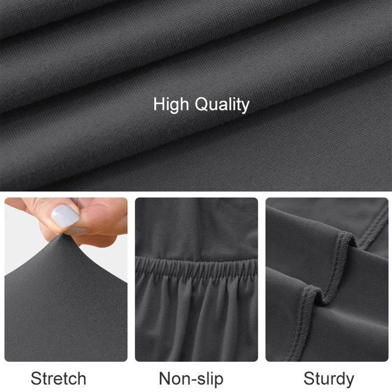 Однотонный чехол для барного стула кафе столовой эластичный с принтом и низкой