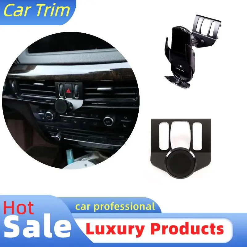 

Автомобильный держатель для вентиляционных отверстий из алюминиевого сплава, навигационный кронштейн, отделка для BMW X5 F15 X6 F16 2014-2020, автомобильные аксессуары