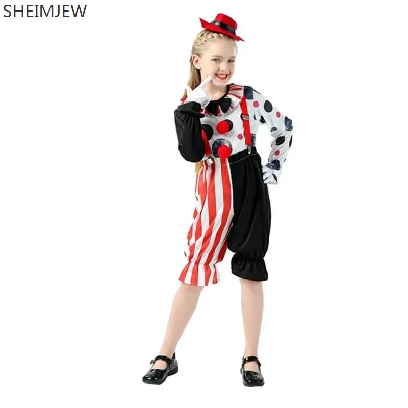 Детский костюм клоуна из фильма для мальчиков и девочек забавный косплея