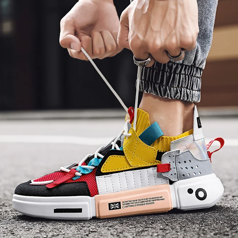 

Men Vulcanized Sneakers Running Shoes Athletic Tennis Sports Mix Color Casual Shoes High Quality Cosy Male Jogging Footwear