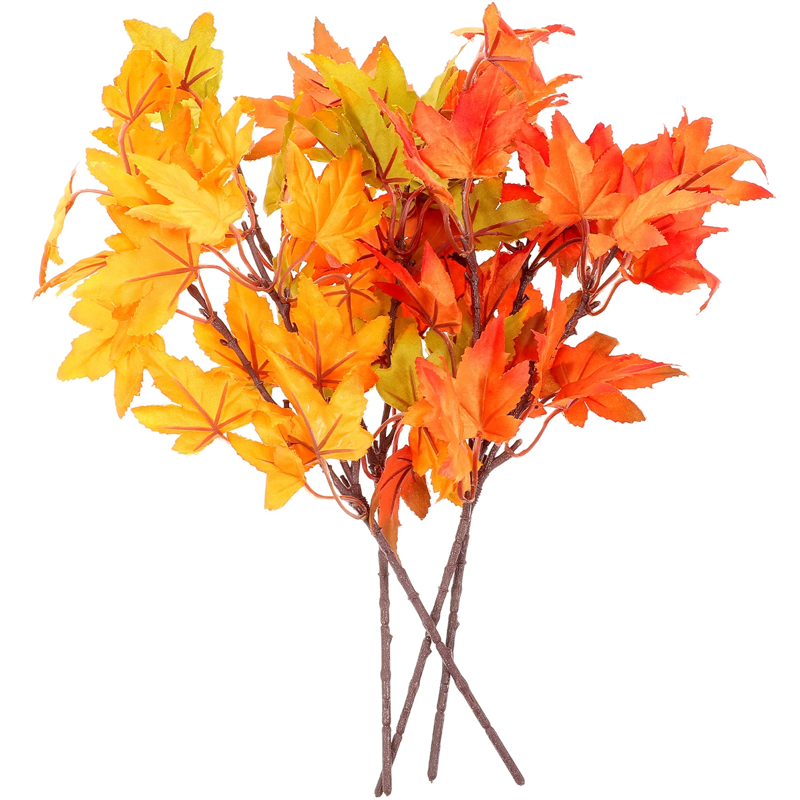 

Leaves Maple Leaf Fall Stems Artificial Branches Autumn Fake Vase Thanksgiving Shrub Home Decorations Tree Bushes Decor