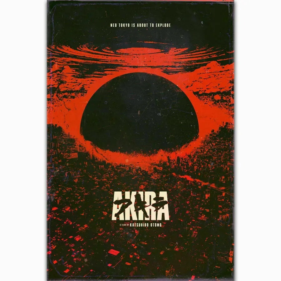 Популярный фильм Akira, Классическая фотография, Шелковый плакат с принтом, домашний Настенный декор