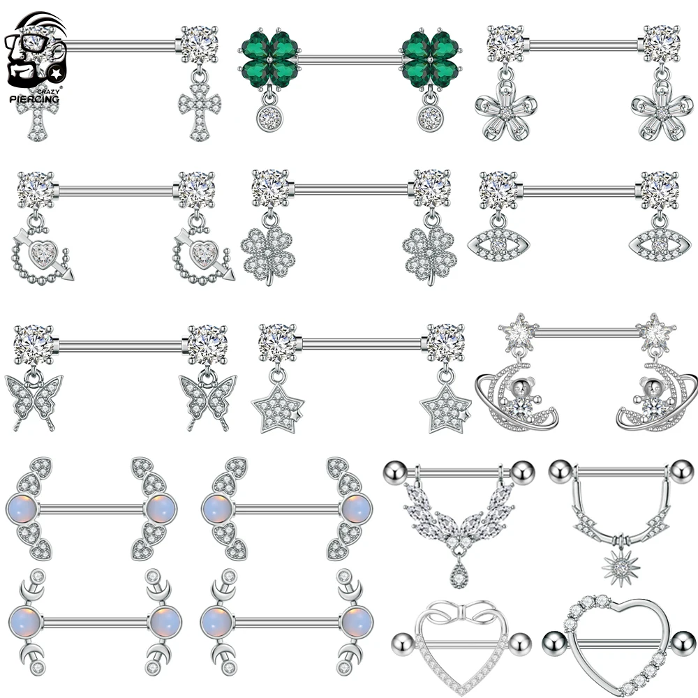 2 шт. подвеска для пирсинга сосков из нержавеющей стали