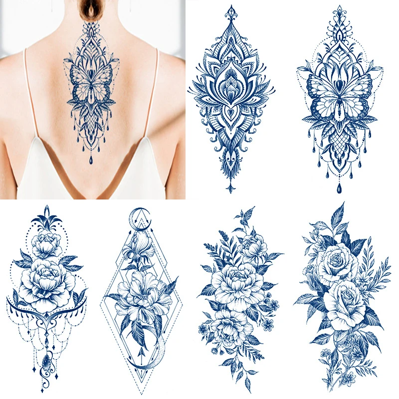 

Waterproof Disposable Fake Tattoo Geisha Tattoo Flower Semi-permanent Arm Simulation Temporary Tattoo Sticker For Women And Men