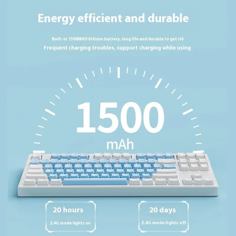EWEADN MT87 Беспроводной офисный комбинированный розовый эстетический бесшумный