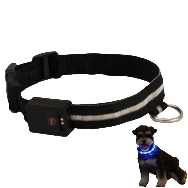 

Glow In The Dark Dog Collars Water Resistant Pet Safety Collar For The Dark Pet Glow Collar For Night Walking With Bright And