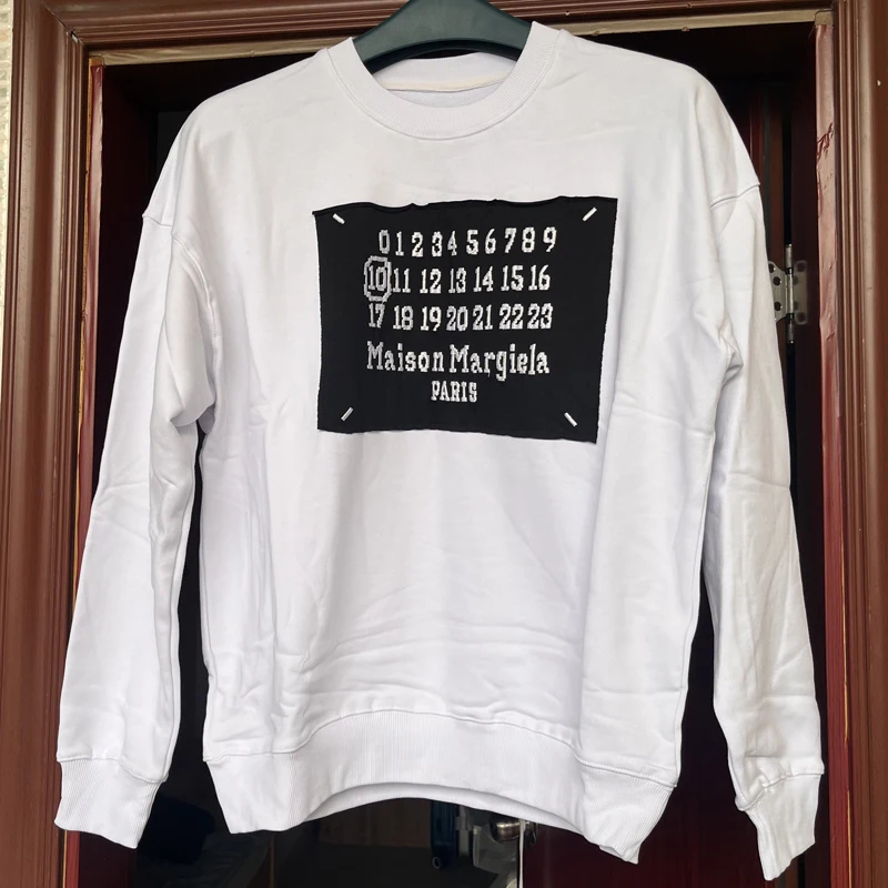 

Cloth Sticker Numbers Embroidery Hoodie Mm6 Margiela Sweatshirts men's women's Casual Loose O-Neck Hoodie Mm6 Margiela Hoodies